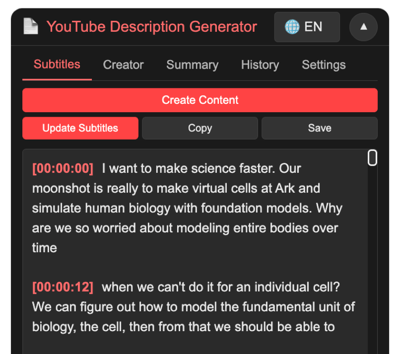 Скриншот Тёмной Темы